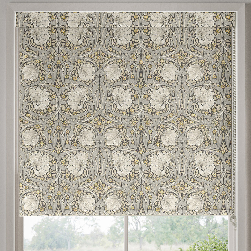 William Morris Pimpernel Made to Measure Blackout Roller Blind Flint