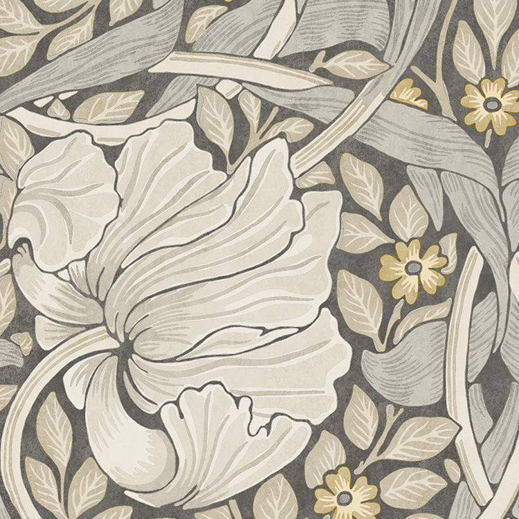 William Morris Pimpernel Made to Measure Blackout Roller Blind Flint