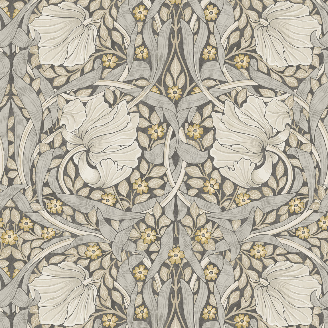 William Morris Pimpernel Made to Measure Blackout Roller Blind Flint