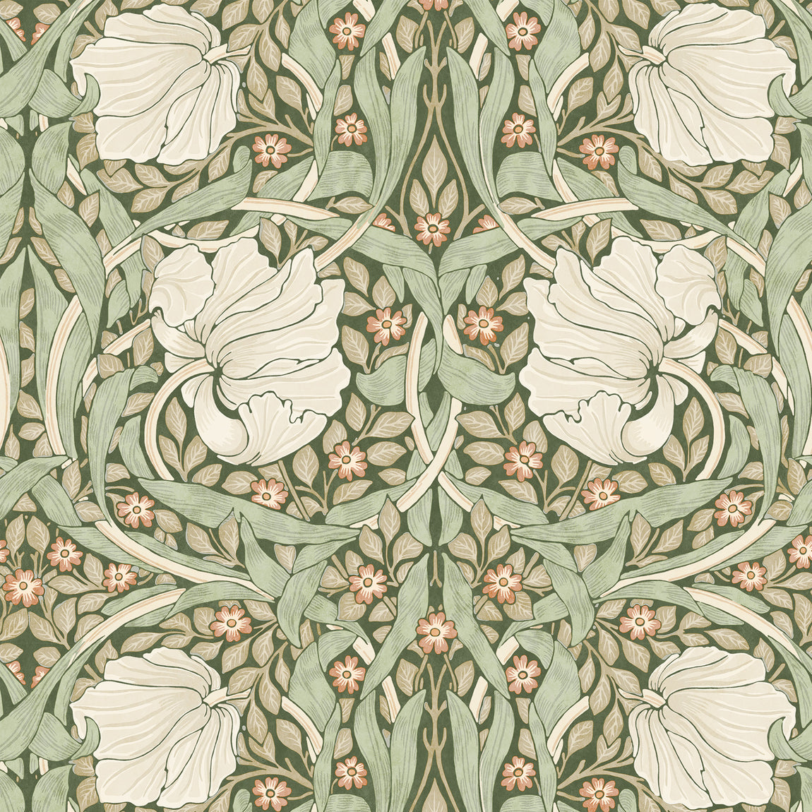 William Morris Pimpernel Translucent Made to Measure Roller Blind Nettle