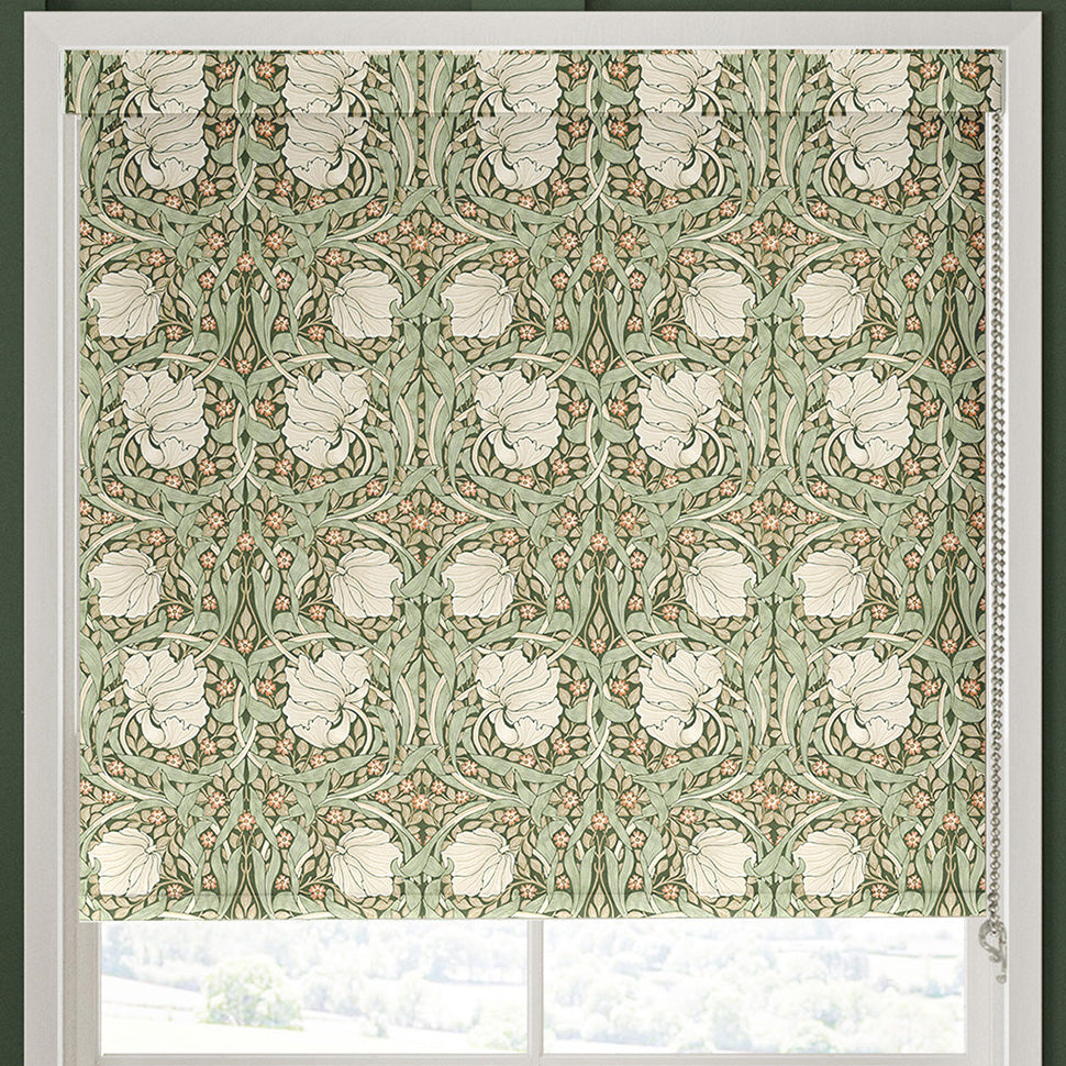 William Morris Pimpernel Translucent Made to Measure Roller Blind Nettle