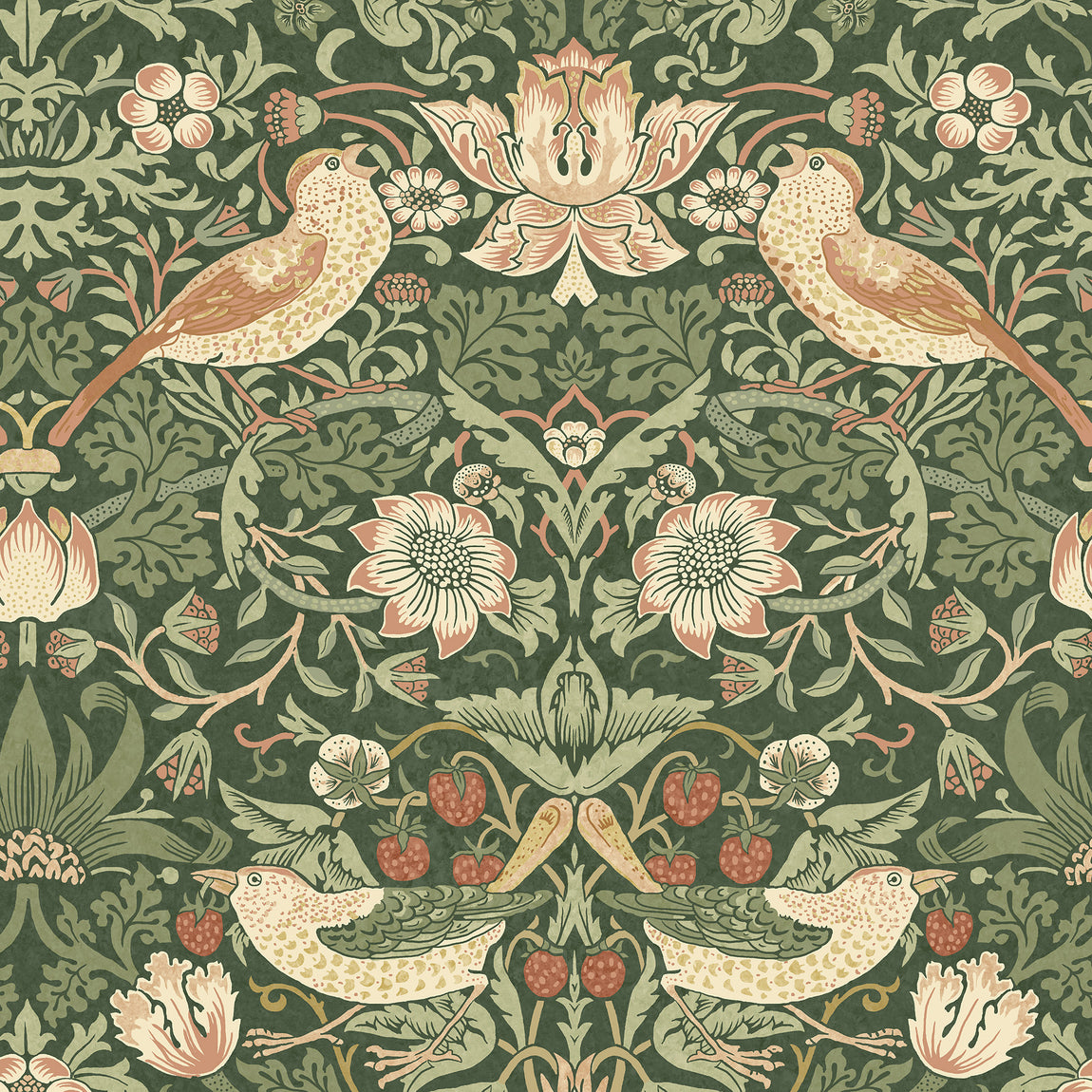 William Morris Strawberry Thief Translucent Made to Measure Roller Blind Nettle