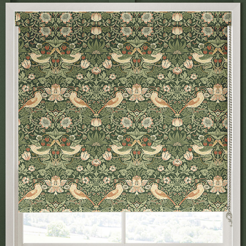 William Morris Strawberry Thief Translucent Made to Measure Roller Blind Nettle