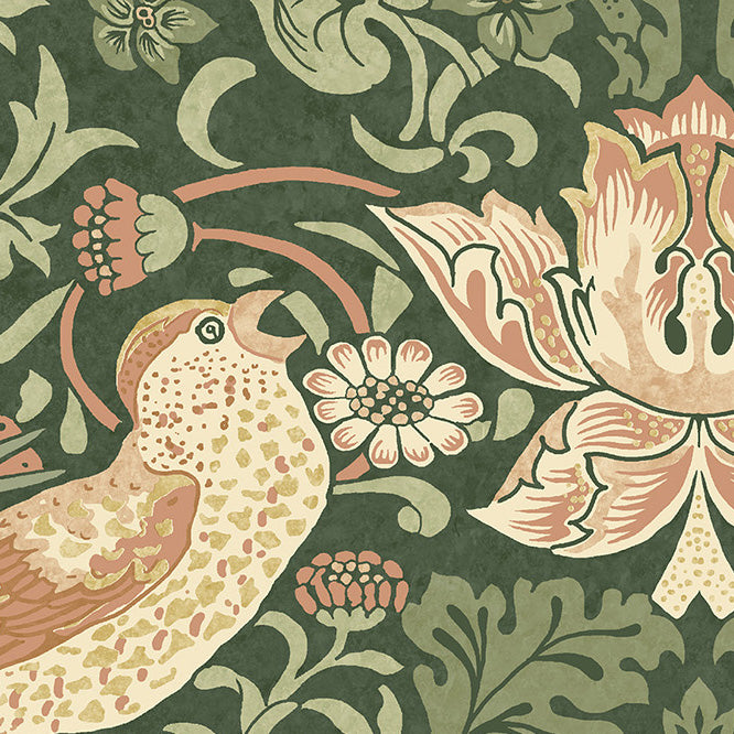 William Morris Strawberry Thief Translucent Made to Measure Roller Blind Nettle