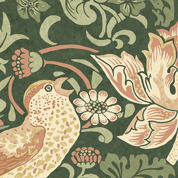 William Morris Strawberry Thief Made to Measure Blackout Roller Blind Nettle