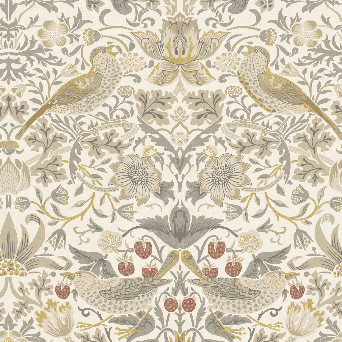 William Morris Strawberry Thief Made to Measure Blackout Roller Blind Ochre