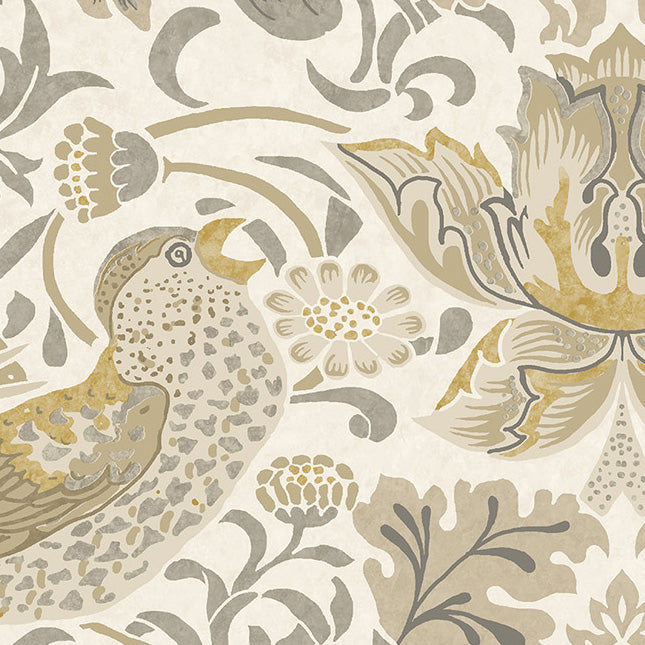 William Morris Strawberry Thief Translucent Made to Measure Roller Blind Ochre