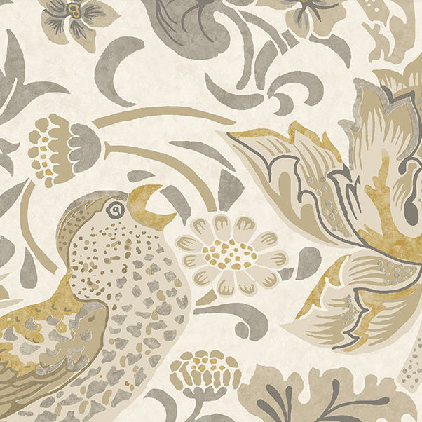 William Morris Strawberry Thief Made to Measure Blackout Roller Blind Ochre