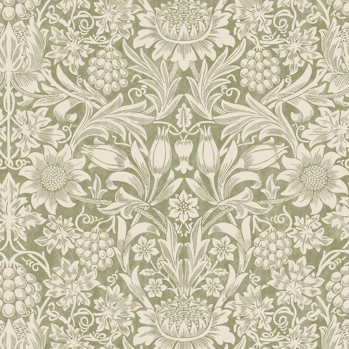 William Morris Sunflower Made to Measure Curtain Artichoke