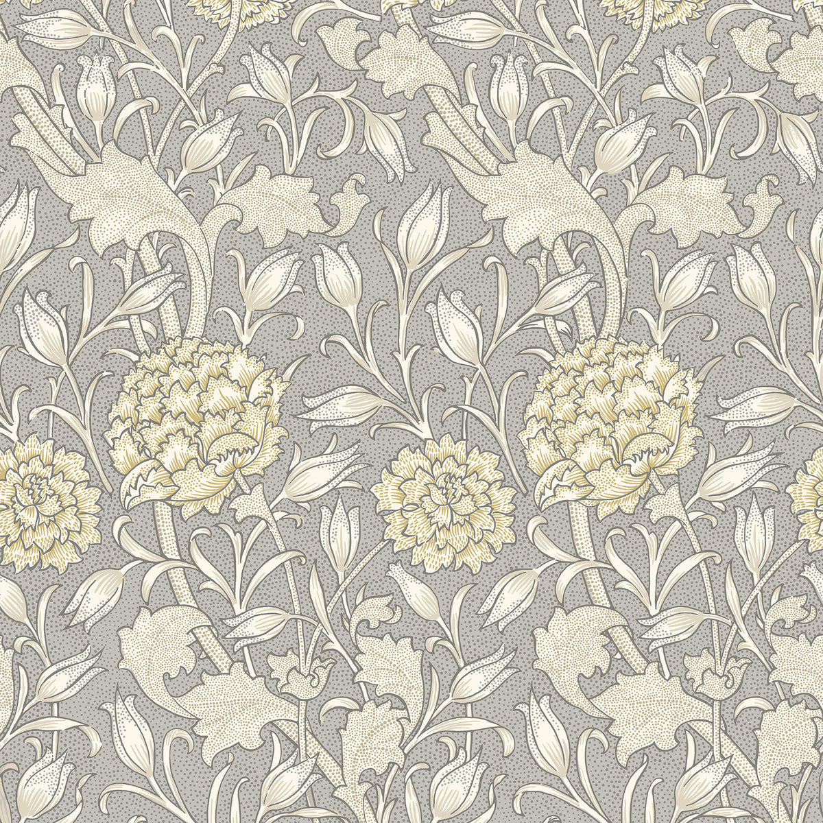 William Morris Wild Tulip Made to Measure Blackout Roller Blind Limestone