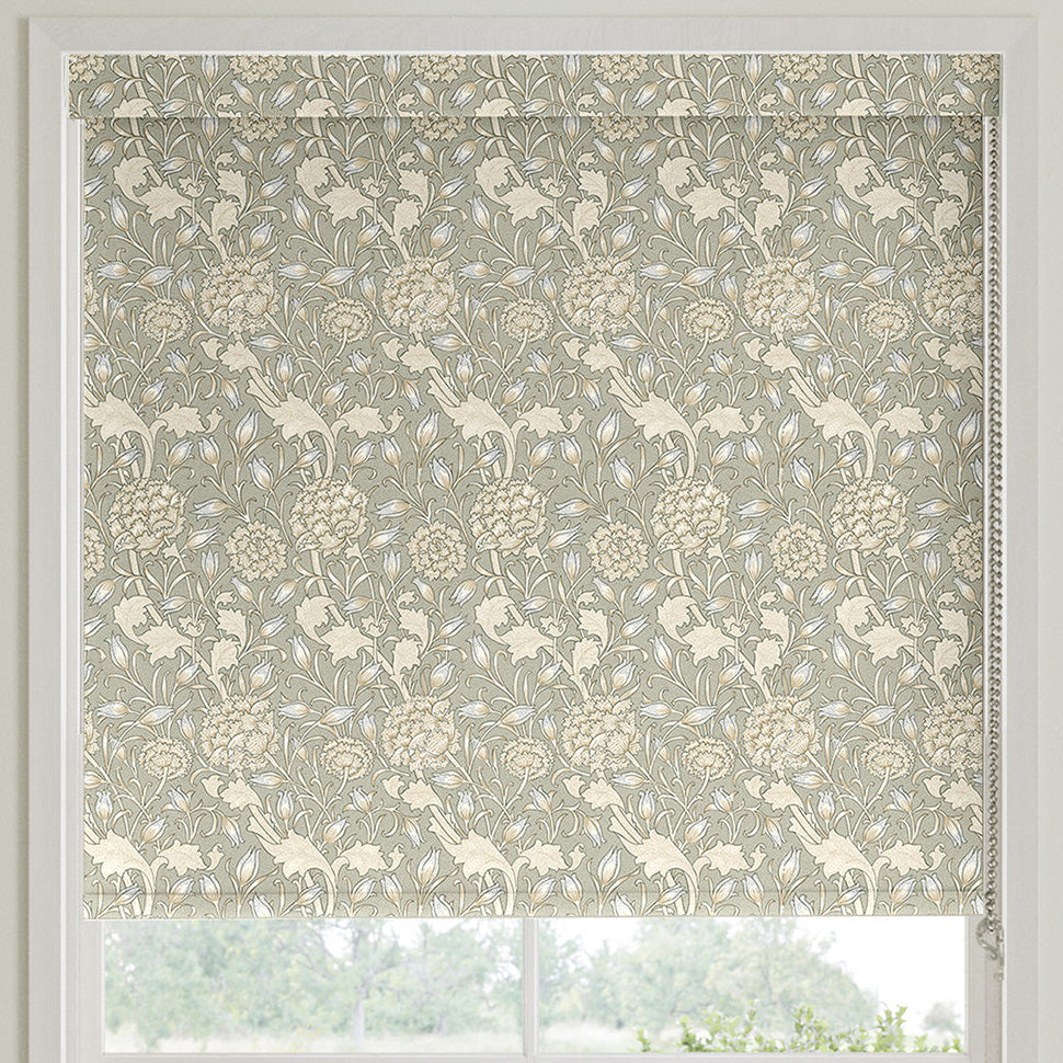 William Morris Wild Tulip Made to Measure Blackout Roller Blind Sage