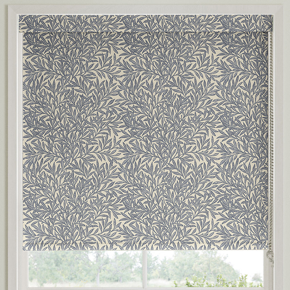 William Morris Willow Translucent Made to Measure Roller Blind Indigo