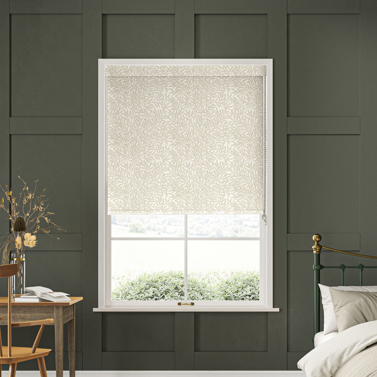 William Morris Willow Translucent Made to Measure Roller Blind Jute