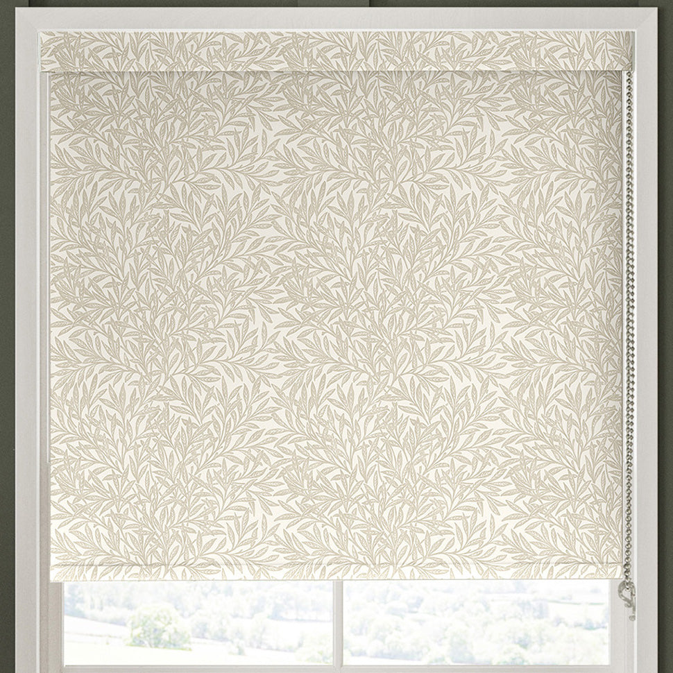 William Morris Willow Made to Measure Blackout Roller Blind Jute
