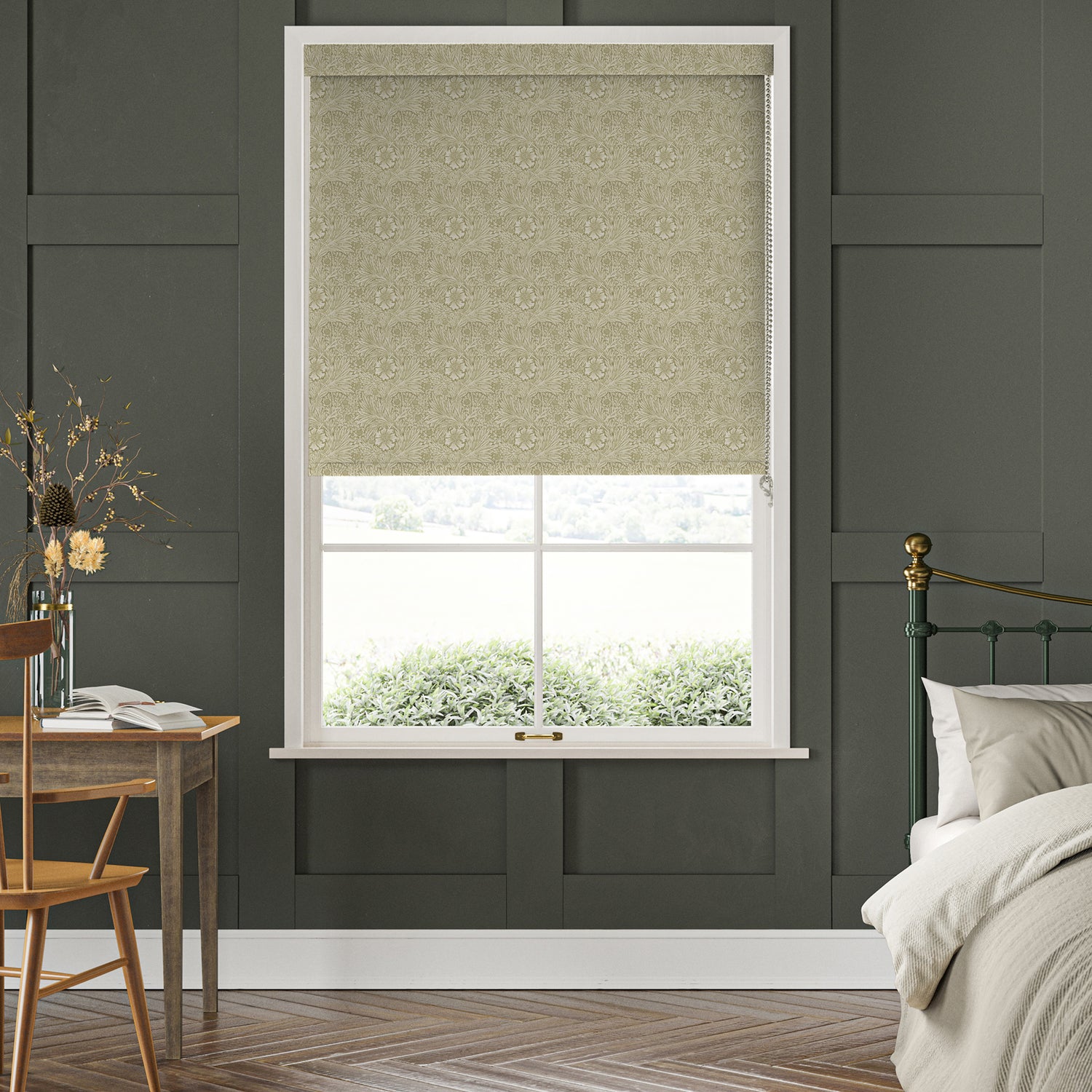 William Morris Marigold Blackout Made To Measure Roller Blind Jute