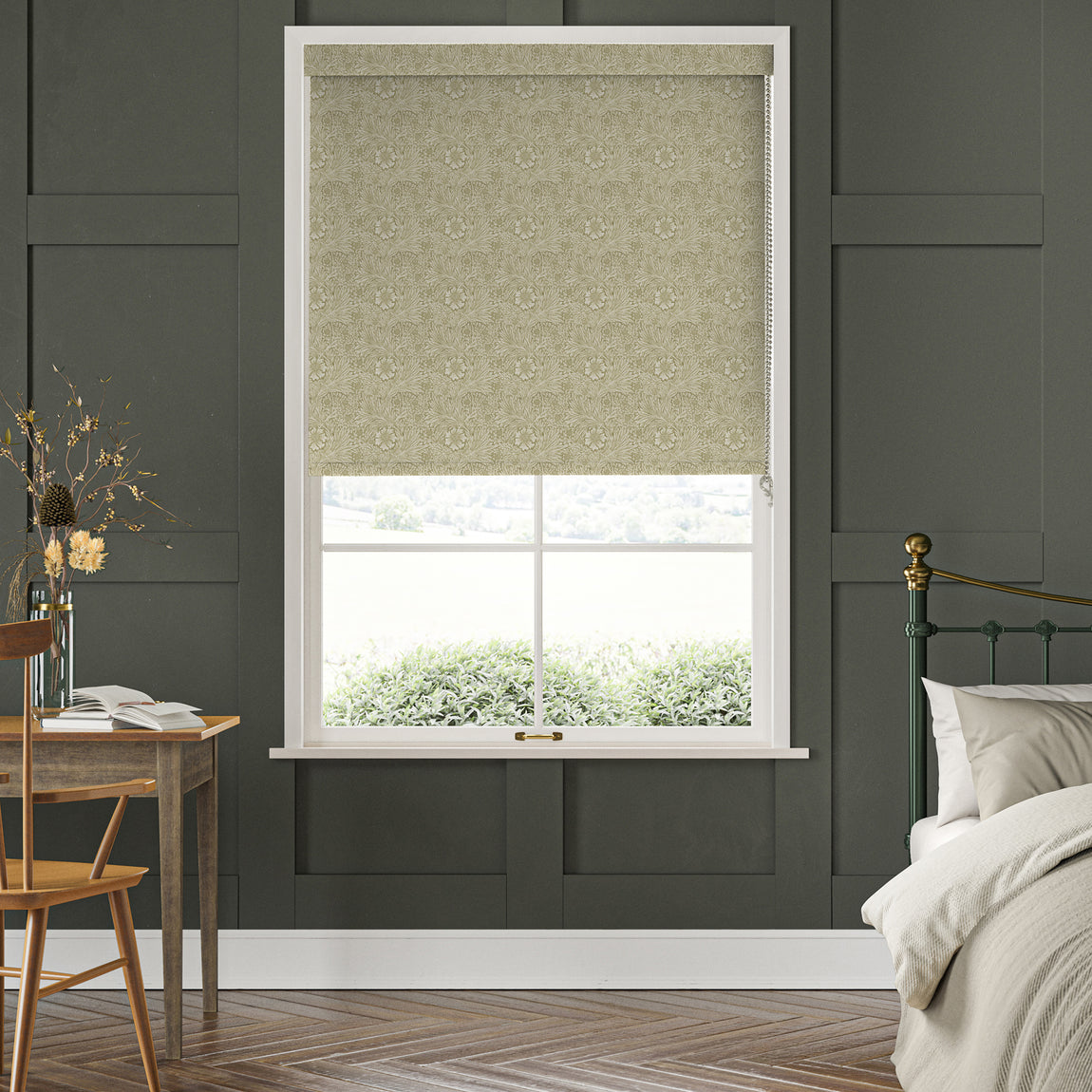 William Morris Marigold Blackout Made To Measure Roller Blind Jute