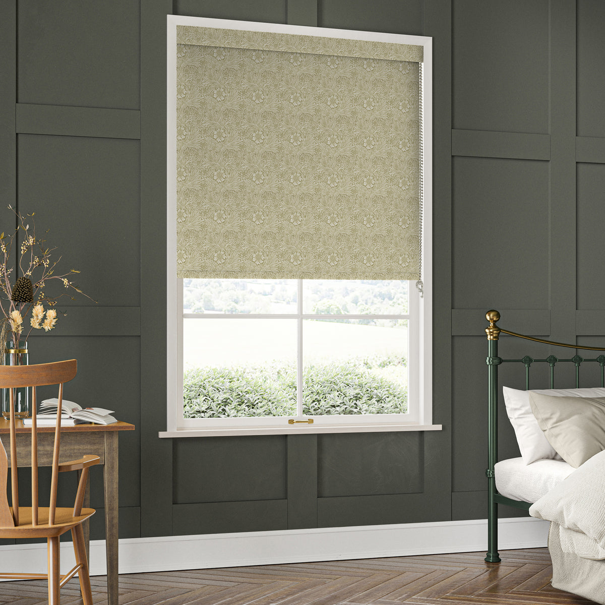 William Morris Marigold Blackout Made To Measure Roller Blind Jute