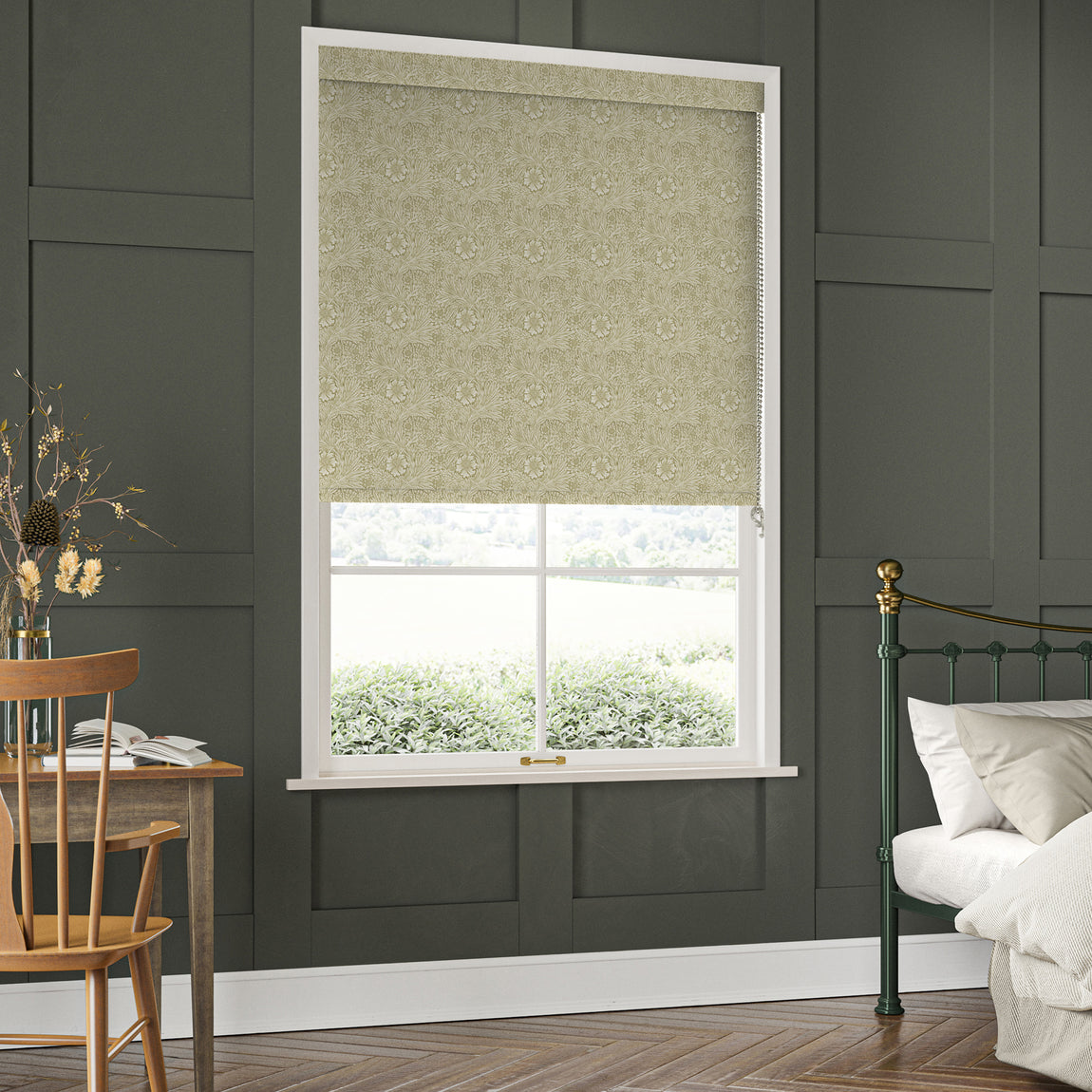 William Morris Marigold Blackout Made To Measure Roller Blind Jute