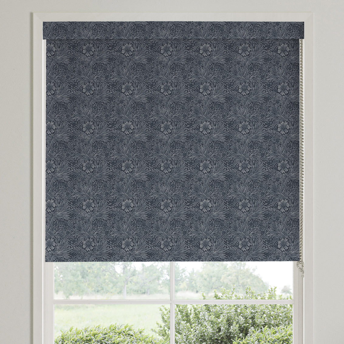 William Morris Marigold Blackout Made To Measure Roller Blind Indigo
