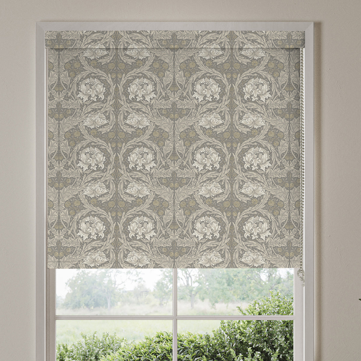 William Morris African Marigold Blackout Made To Measure Roller Blind Limestone