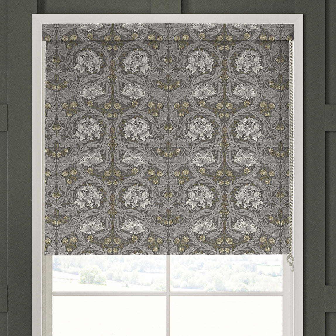 William Morris African Marigold Blackout Made To Measure Roller Blind Iron