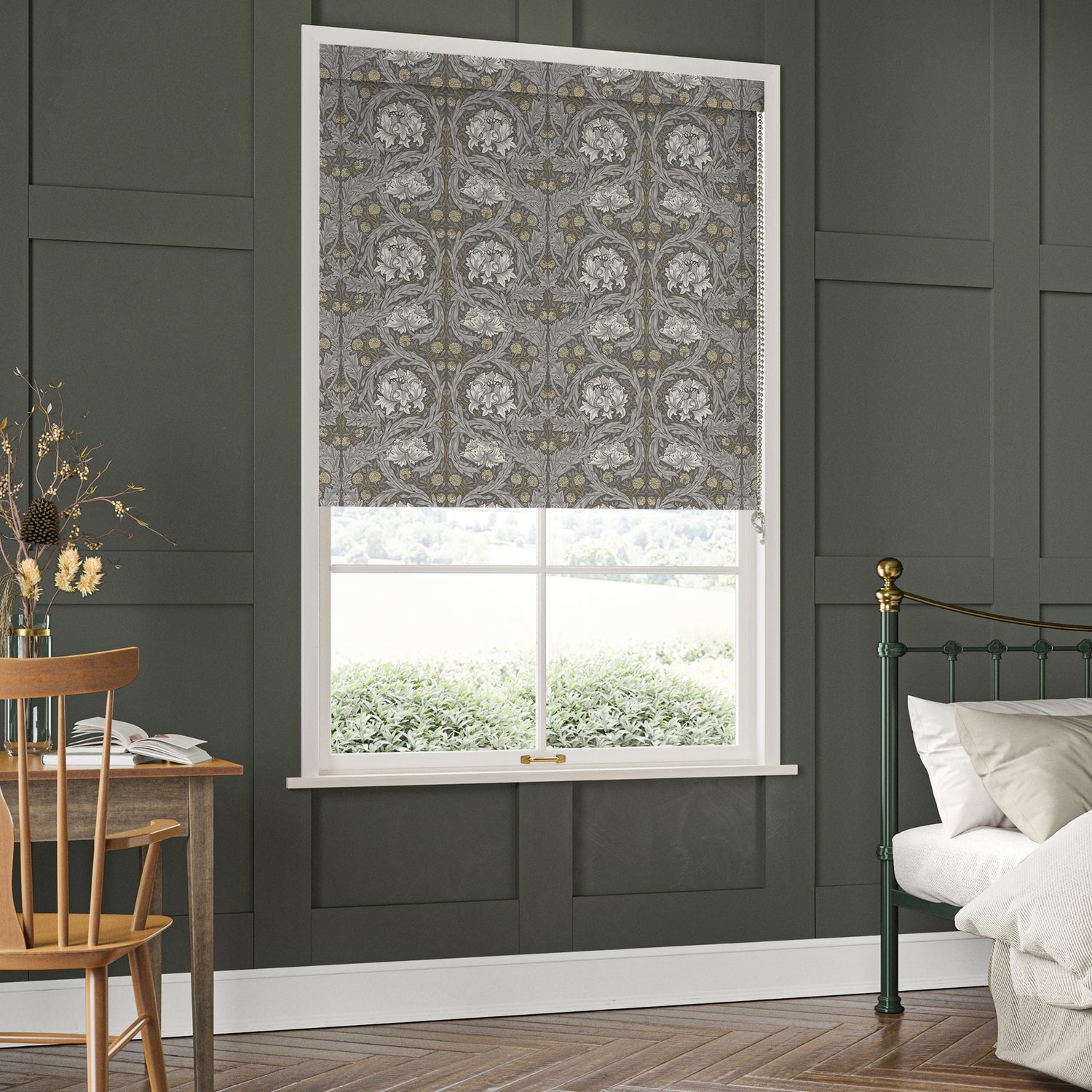 William Morris African Marigold Blackout Made To Measure Roller Blind Iron