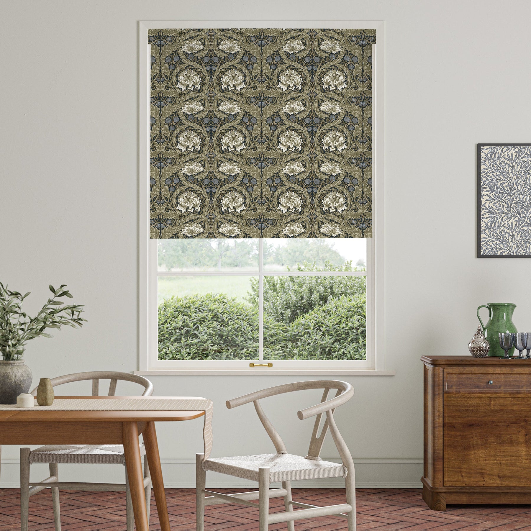 William Morris African Marigold Translucent Made To Measure Roller Blind Cornflower