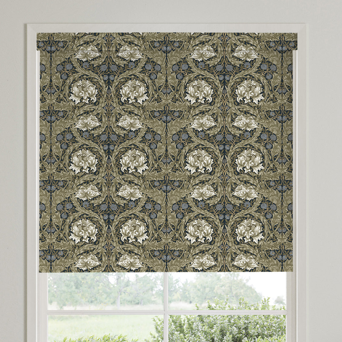 William Morris African Marigold Translucent Made To Measure Roller Blind Cornflower
