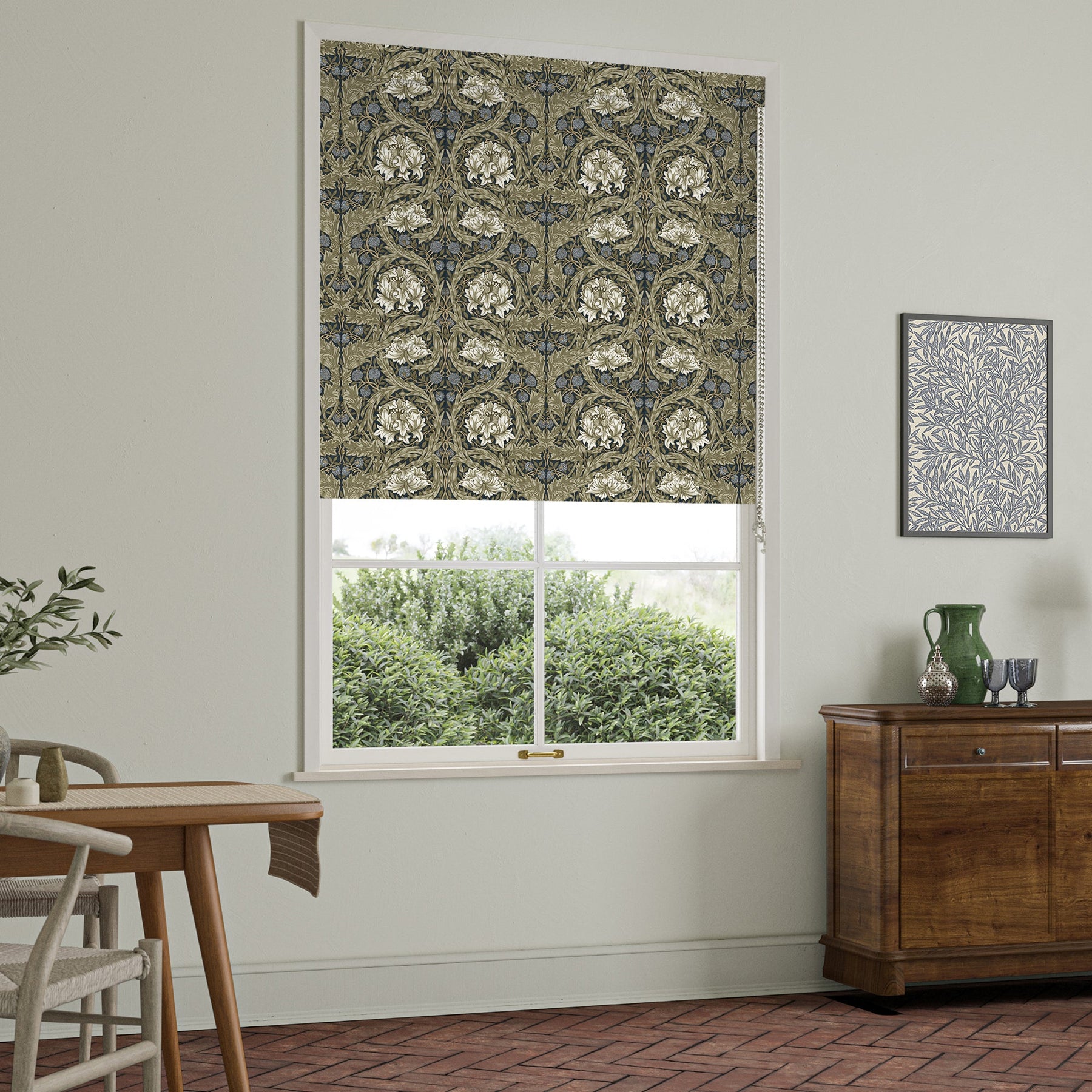 William Morris African Marigold Translucent Made To Measure Roller Blind Cornflower