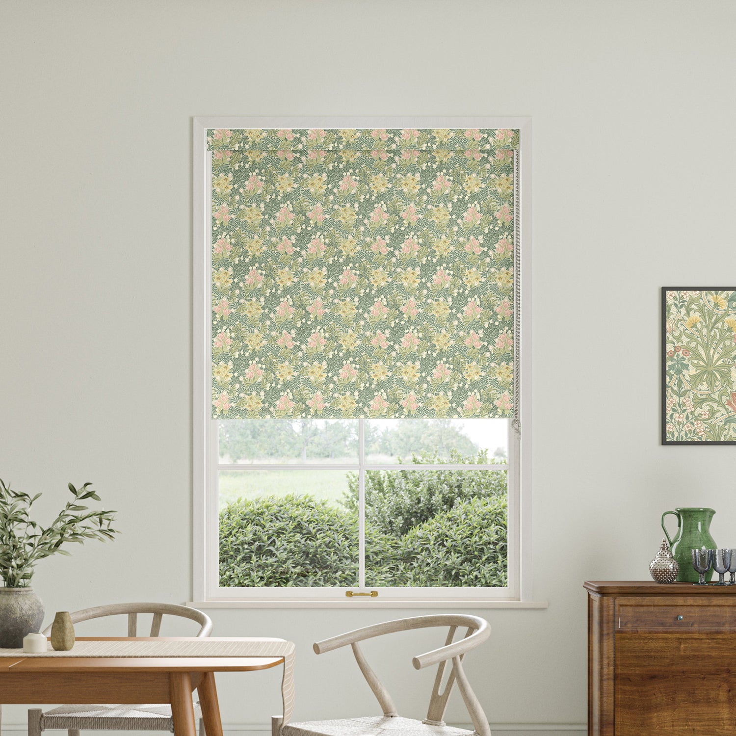 William Morris Bower Blackout Made To Measure Roller Blind Apple