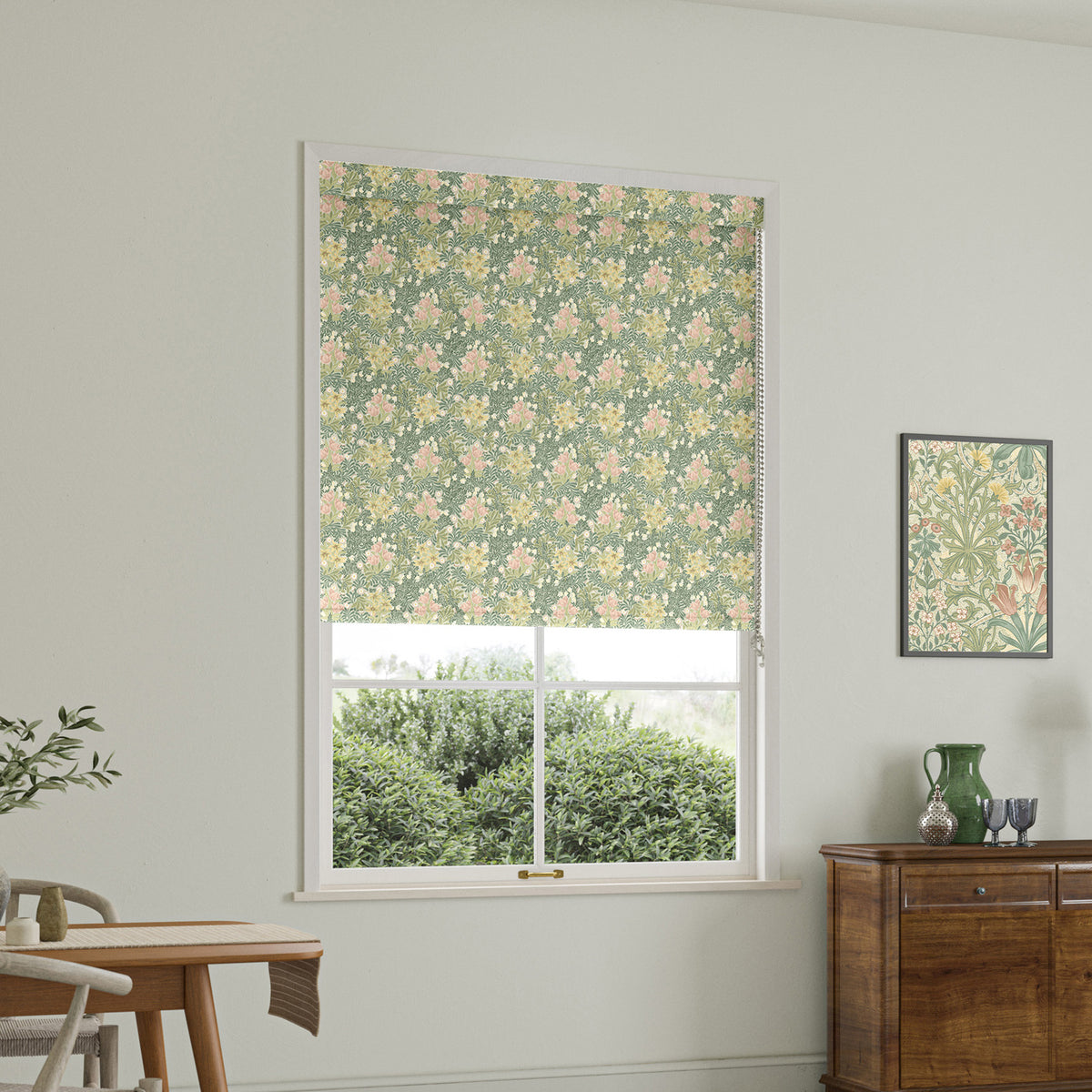 William Morris Bower Blackout Made To Measure Roller Blind Apple