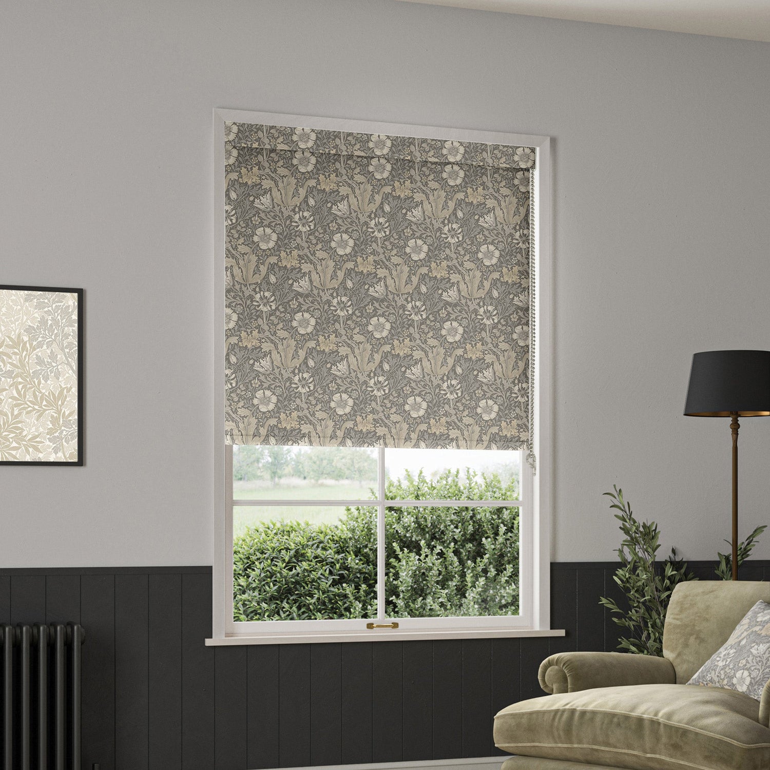 William Morris Compton Translucent Made To Measure Roller Blind Cobble
