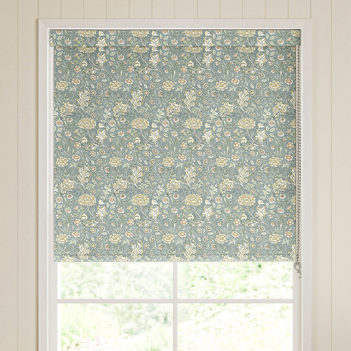 William Morris Double Bough Translucent Made To Measure Roller Blind Bluebird