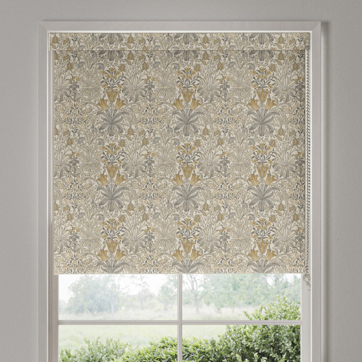 William Morris Woodland Weeds Translucent Made To Measure Roller Blind Barley