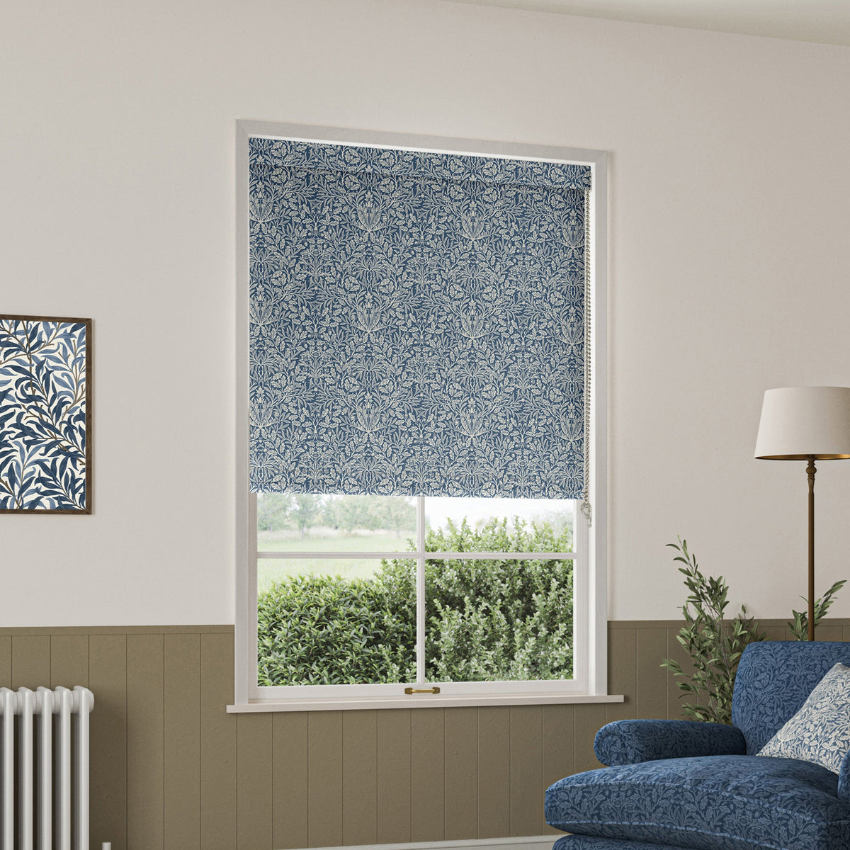 William Morris Acorn Translucent Made To Measure Roller Blind River