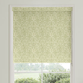 William Morris Acorn Blackout Made To Measure Roller Blind Lichen
