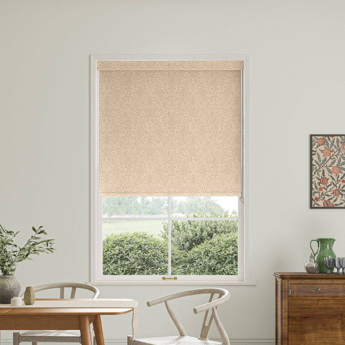 William Morris Acorn Translucent Made To Measure Roller Blind Clay