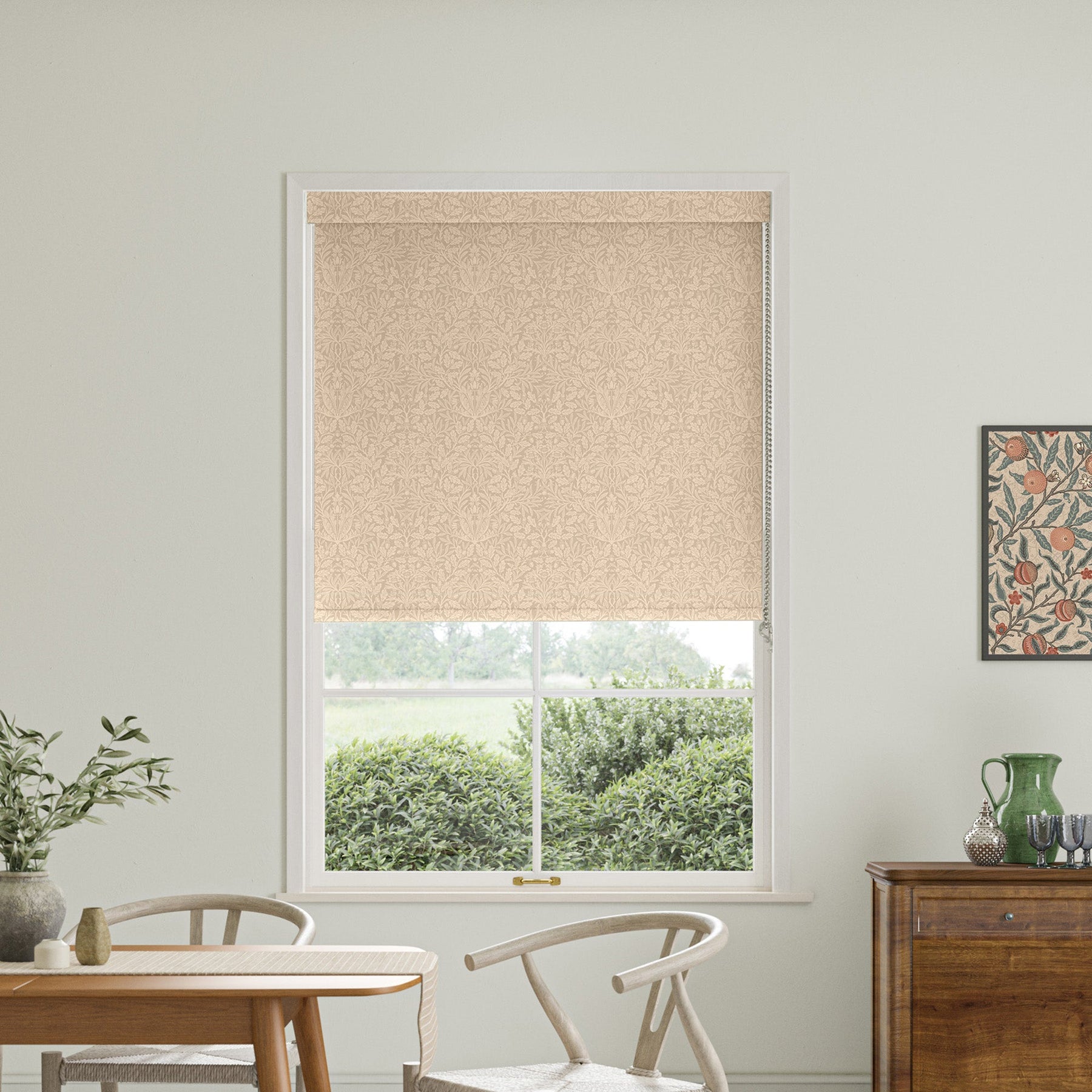 William Morris Acorn Translucent Made To Measure Roller Blind Clay