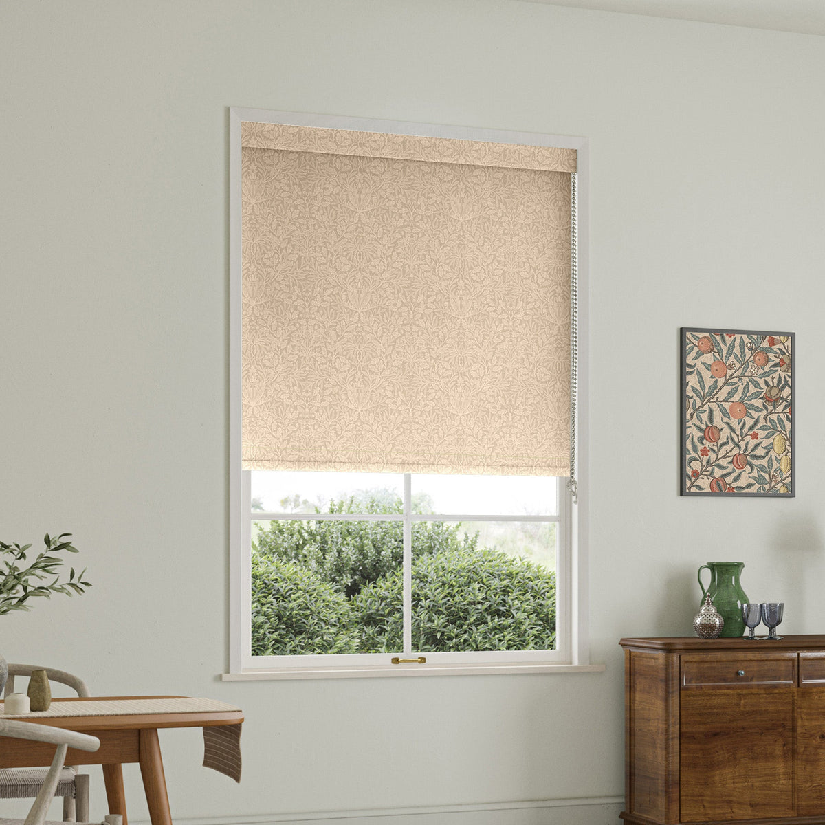 William Morris Acorn Translucent Made To Measure Roller Blind Clay