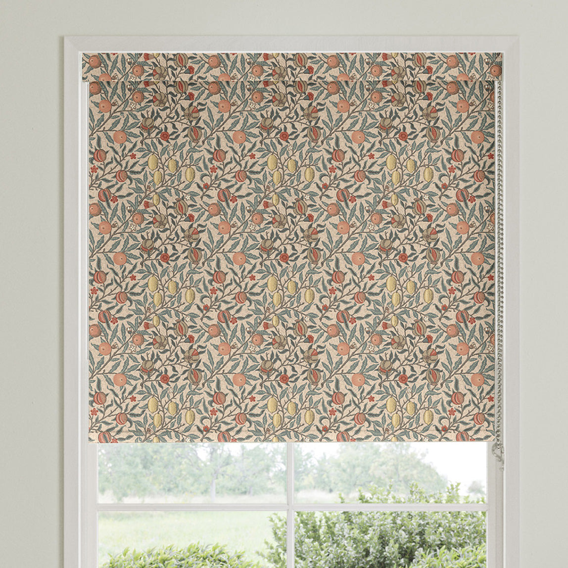 William Morris Fruit Blackout Made To Measure Roller Blind Clay