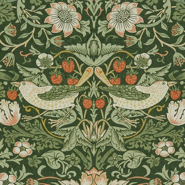 William Morris At Home Strawberry Thief Fabric Nettle