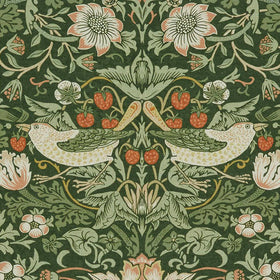 William Morris At Home Strawberry Thief Fabric Nettle
