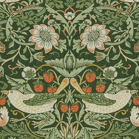 William Morris At Home Strawberry Thief Fabric Nettle
