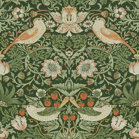 William Morris At Home Strawberry Thief Fabric Nettle