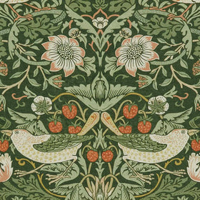 William Morris At Home Strawberry Thief Fabric Nettle