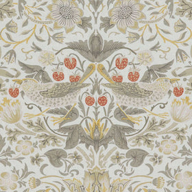 William Morris At Home Strawberry Thief Fabric Ochre