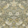 William Morris At Home Strawberry Thief Velvet Fabric Flint