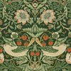William Morris At Home Strawberry Thief Velvet Fabric Nettle