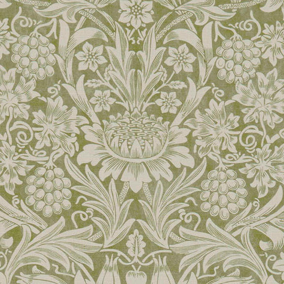 William Morris At Home Sunflower Fabric Artichoke