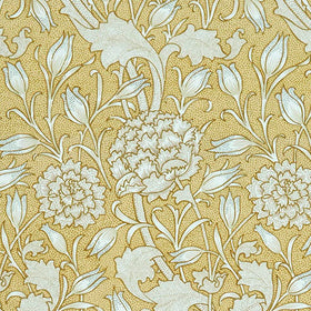 William Morris At Home Wild Tulip Fabric Ochre